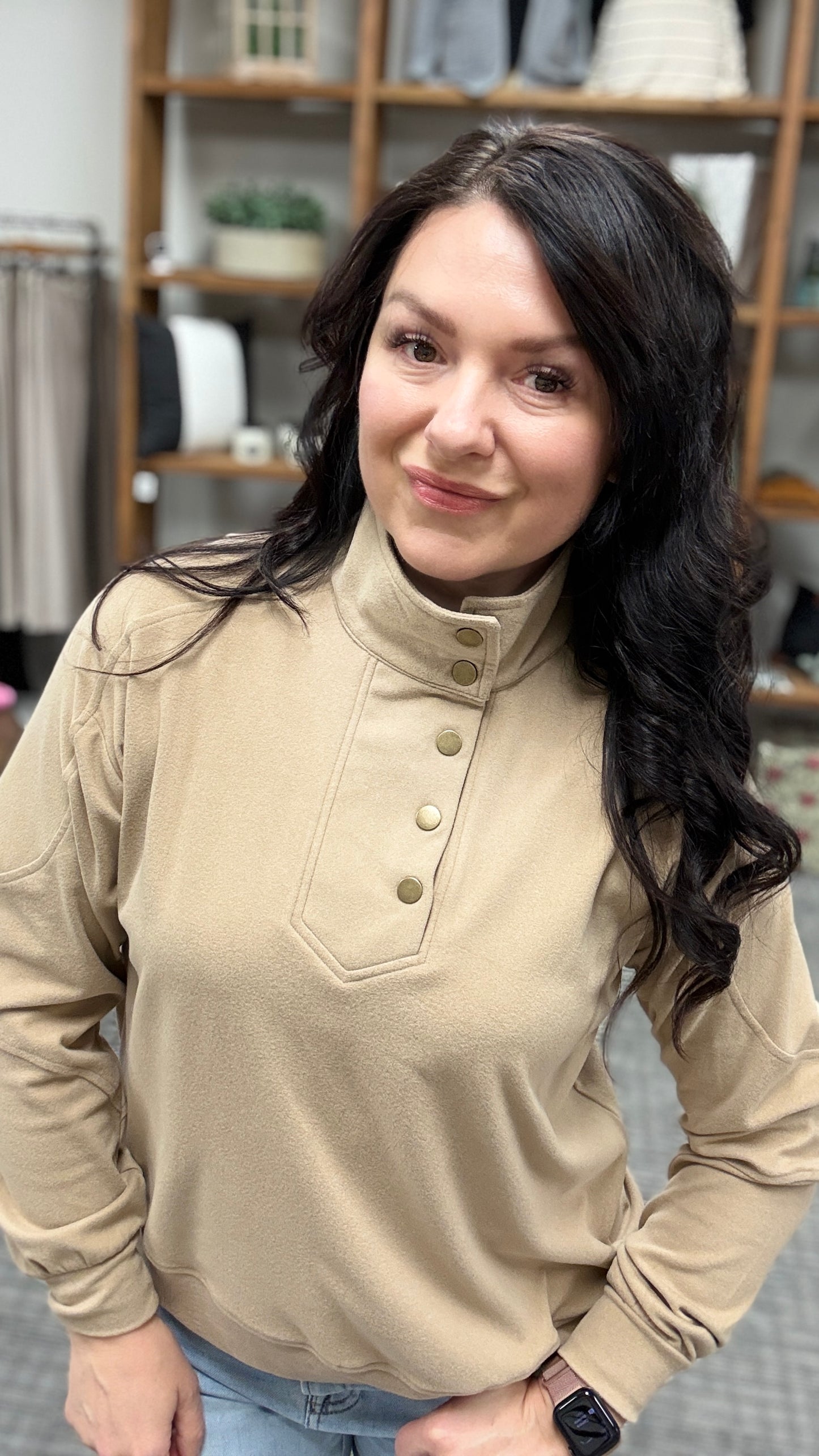 Mushroom Mock Neck Sweatshirt