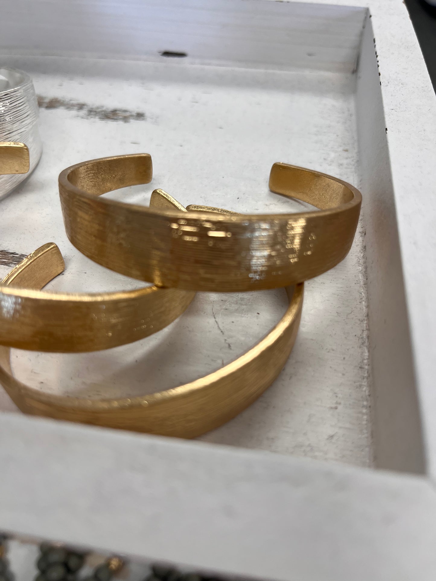 Gold cuff bracelet