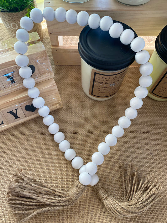 Wood bead garland