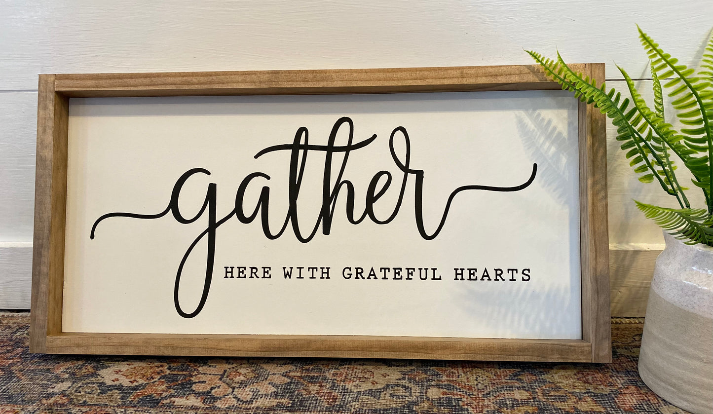 Gather Here Sign