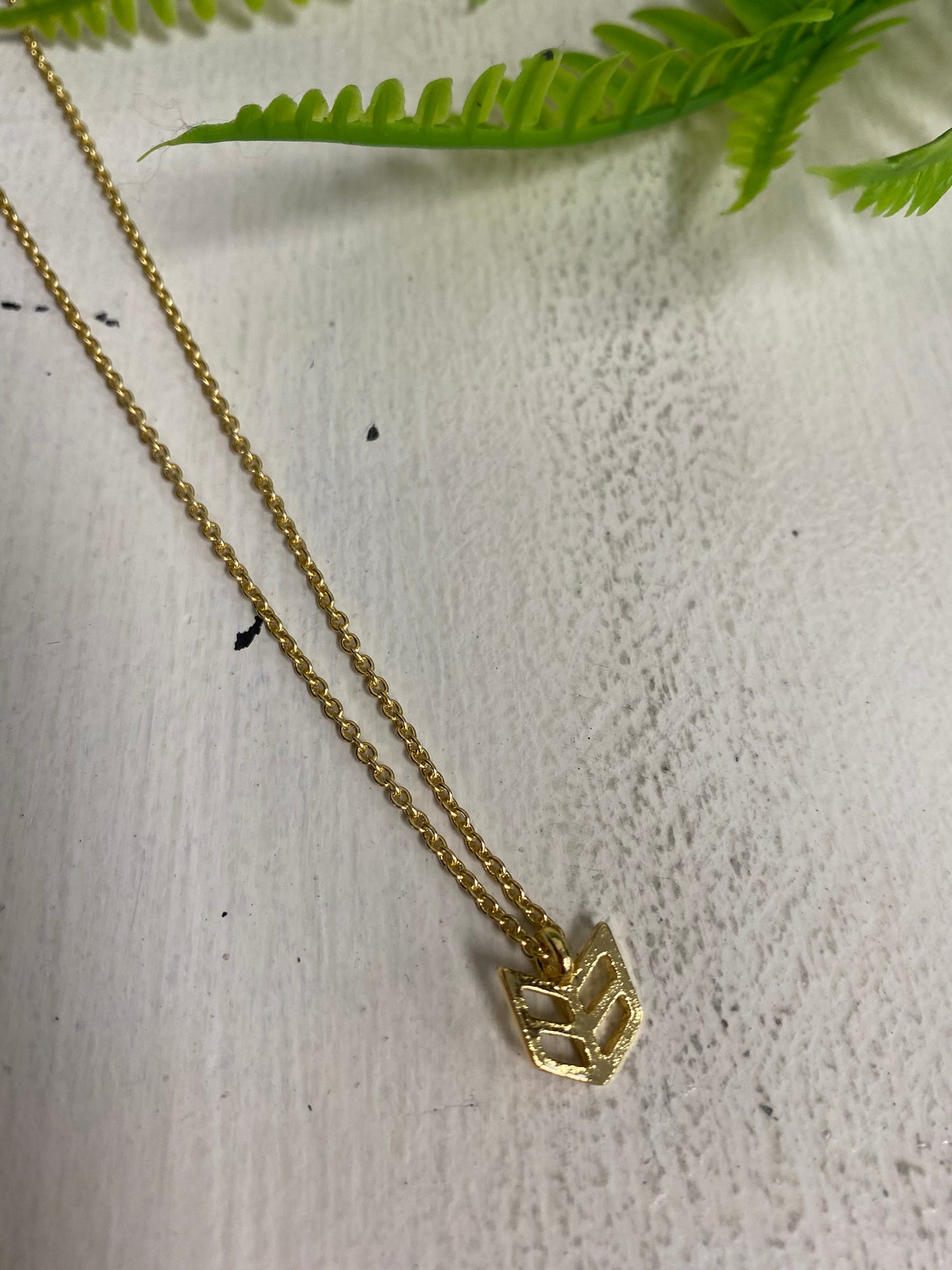 Gold Chevron Necklace