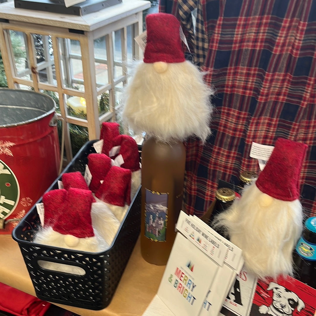 Santa Gnome Bottle Topper